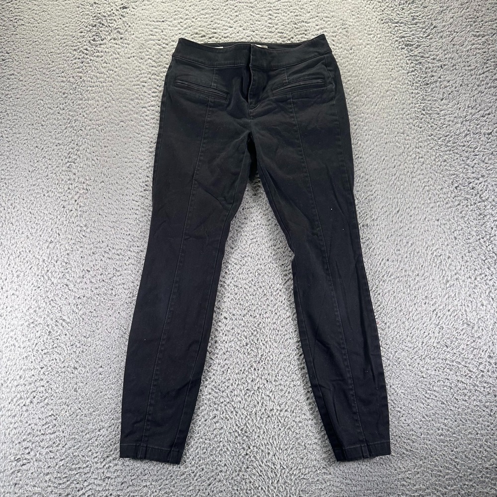 Loft‎ Pant Womens 00P Black Ankle Skinny Leg Dark Wash Outdoor Casual Streetwear